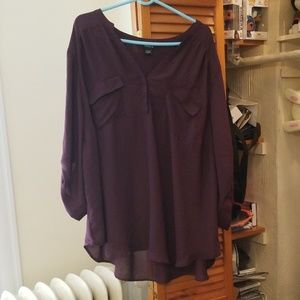 Torrid Wine Georgia Blouse